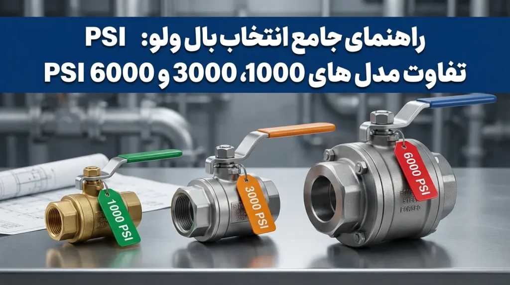 راهنمای جامع انتخاب بال ولو: تفاوت مدل‌های 1000، 3000 و 6000 PSI