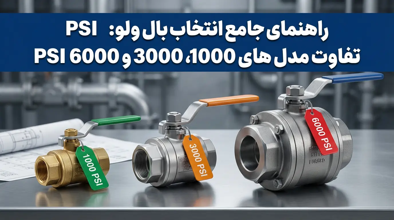 راهنمای جامع انتخاب بال ولو: تفاوت مدل‌های 1000، 3000 و 6000 PSI